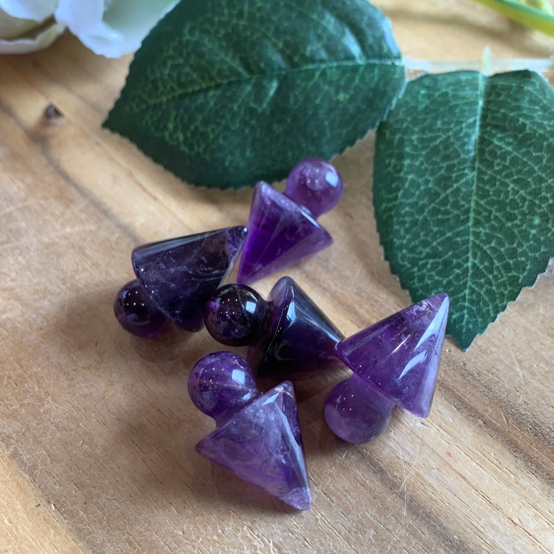 CRYSTAL SPIN TOPS (LABRADORITE & AMETHYST)