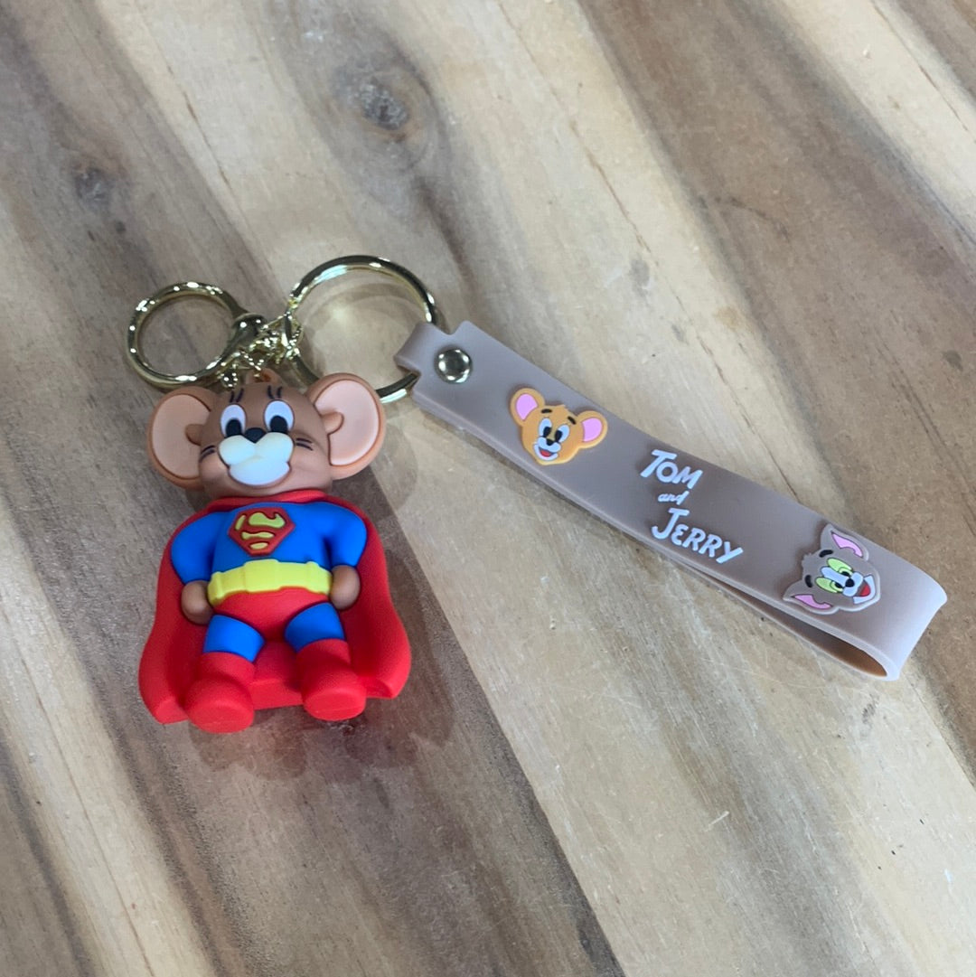 POPULAR CHARACTER KEYRINGS WITH WRISTLET ATTACHED