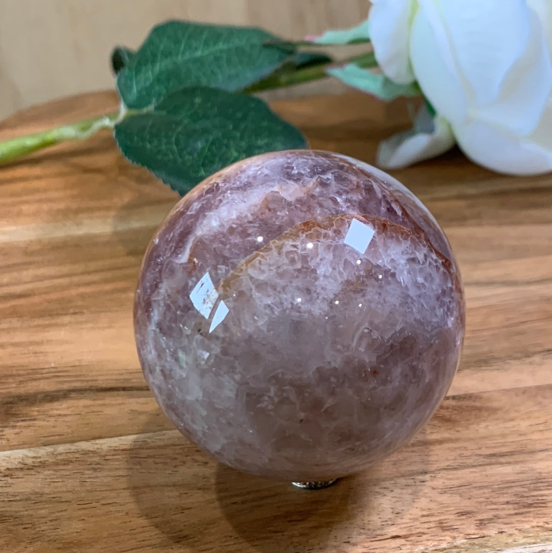 AMETHYST WITH MEXICAN AGATE SPHERE