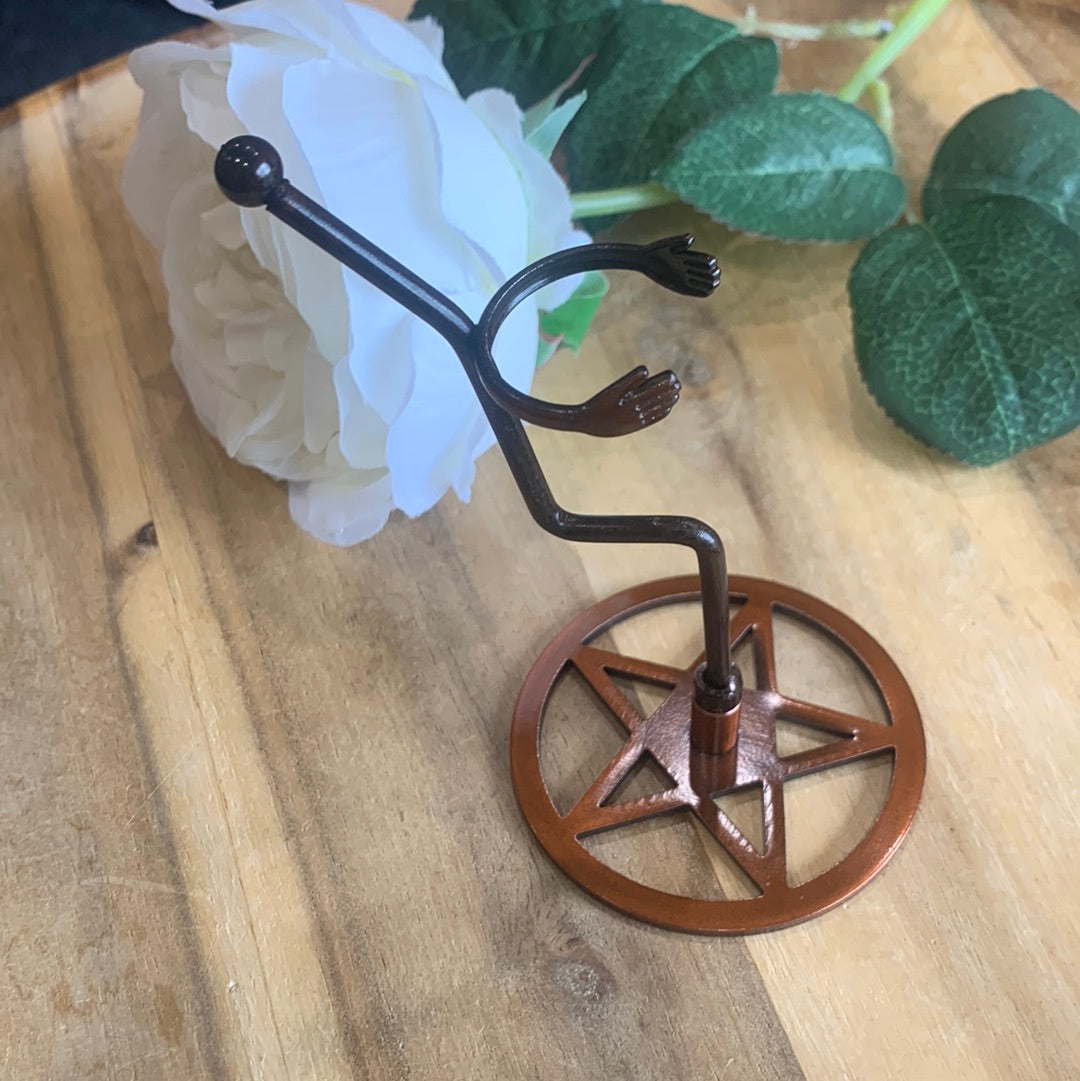SMOKEY QUARTZ WAND WITH HOLDER
