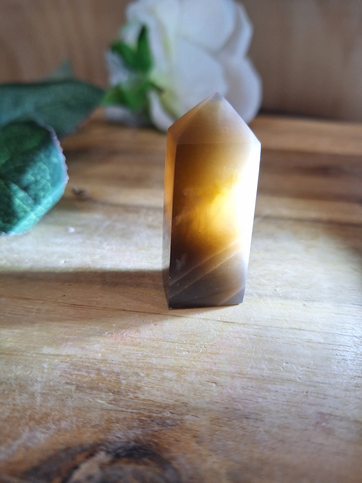 BROWN MOONSTONE POINTS (NON PERFECT CARVING)