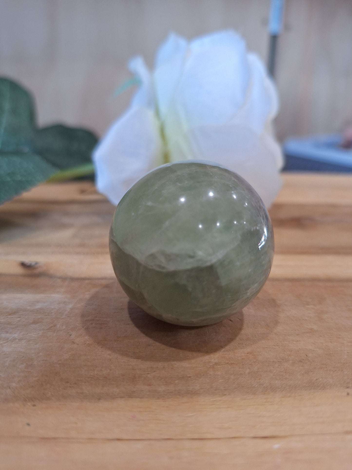 FLUORITE SPHERES WITH NATURAL CHIPS