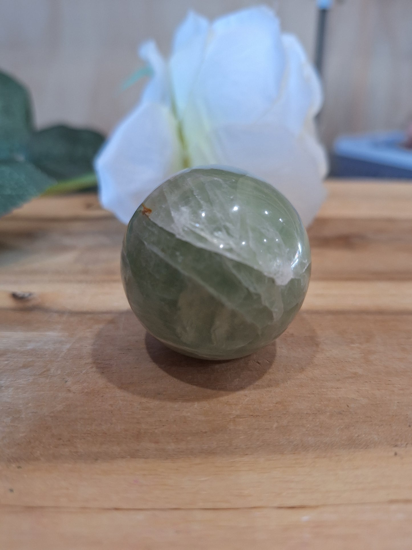 FLUORITE SPHERES WITH NATURAL CHIPS