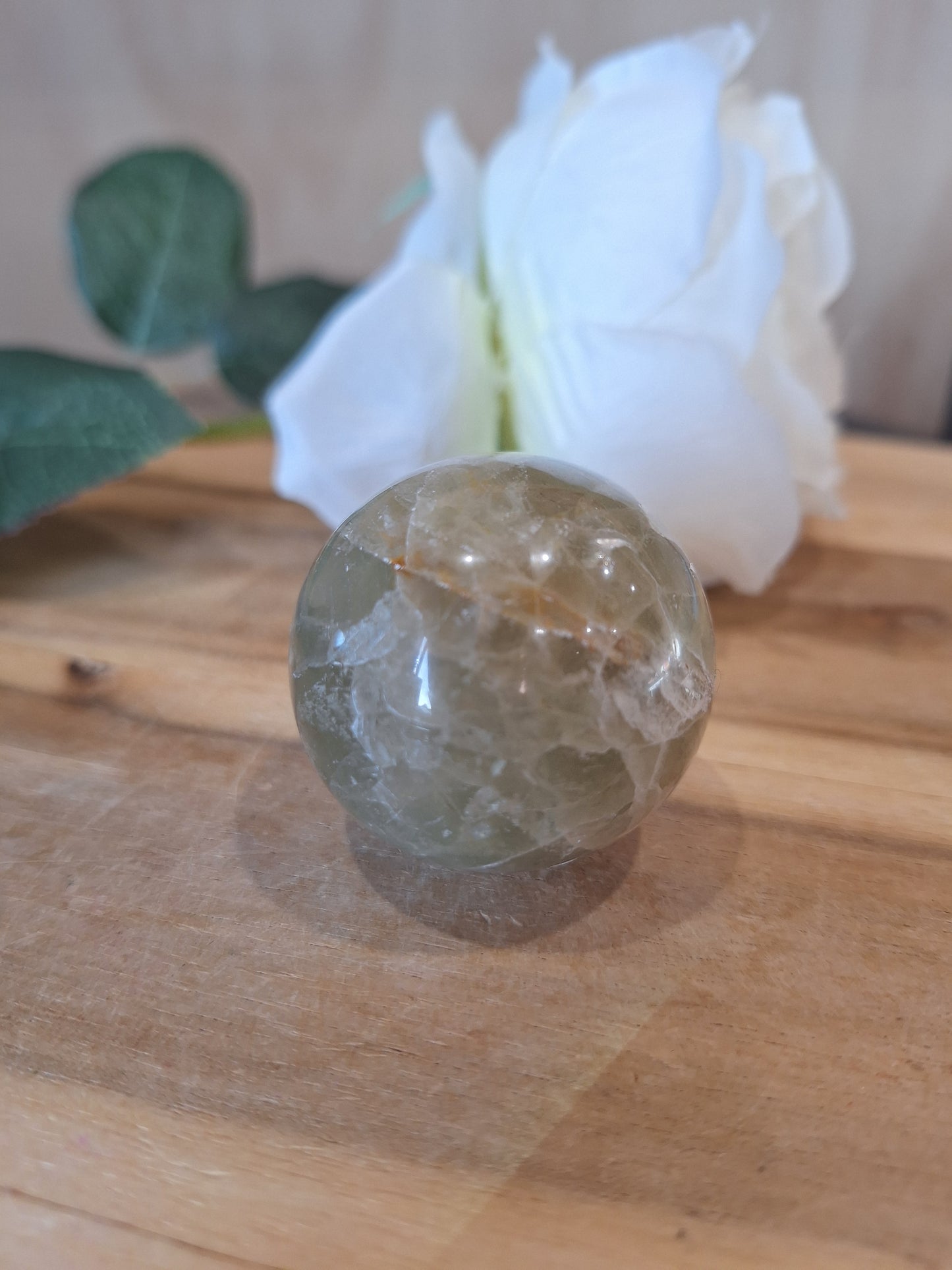 FLUORITE SPHERES WITH NATURAL CHIPS
