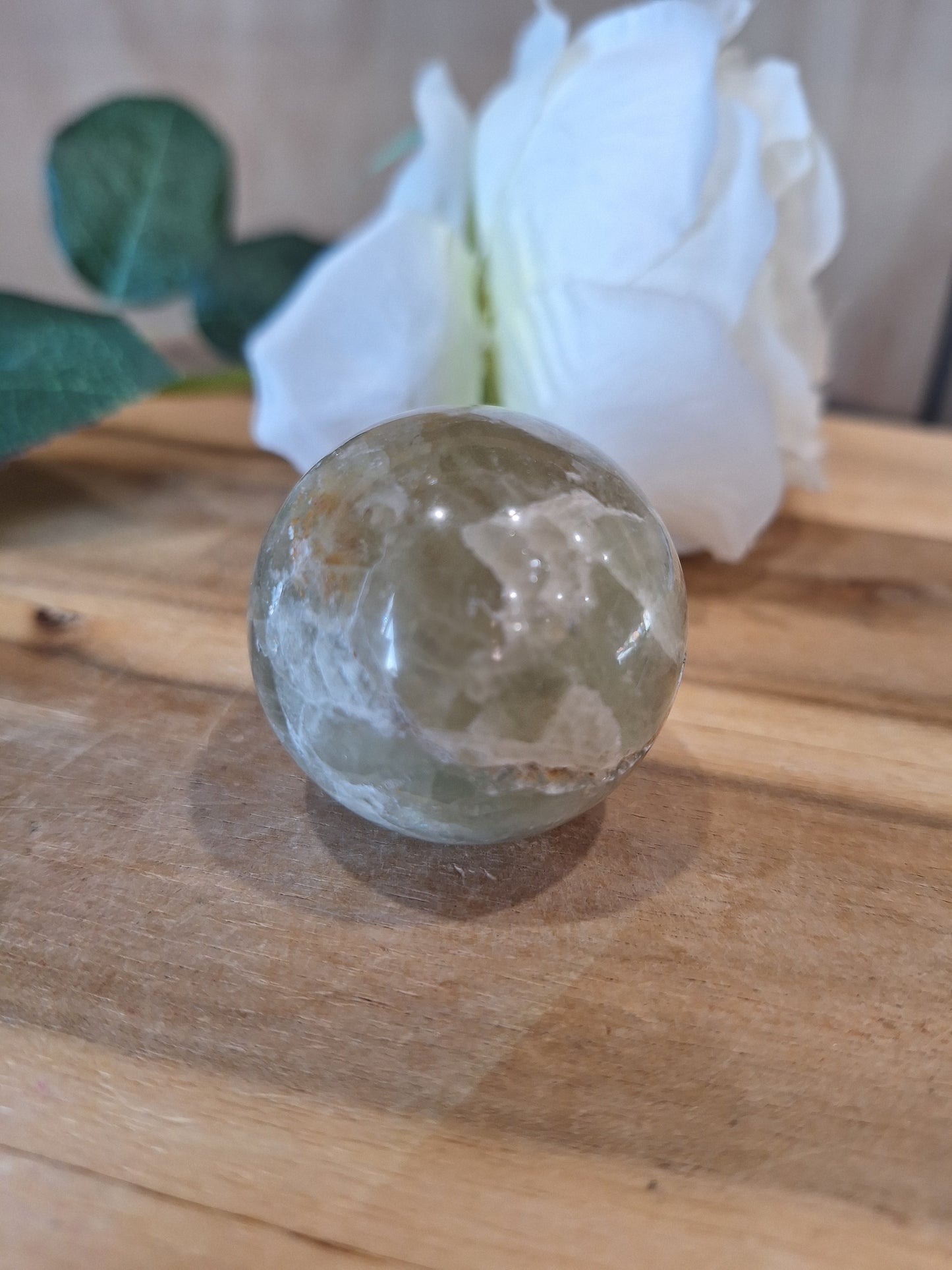 FLUORITE SPHERES WITH NATURAL CHIPS