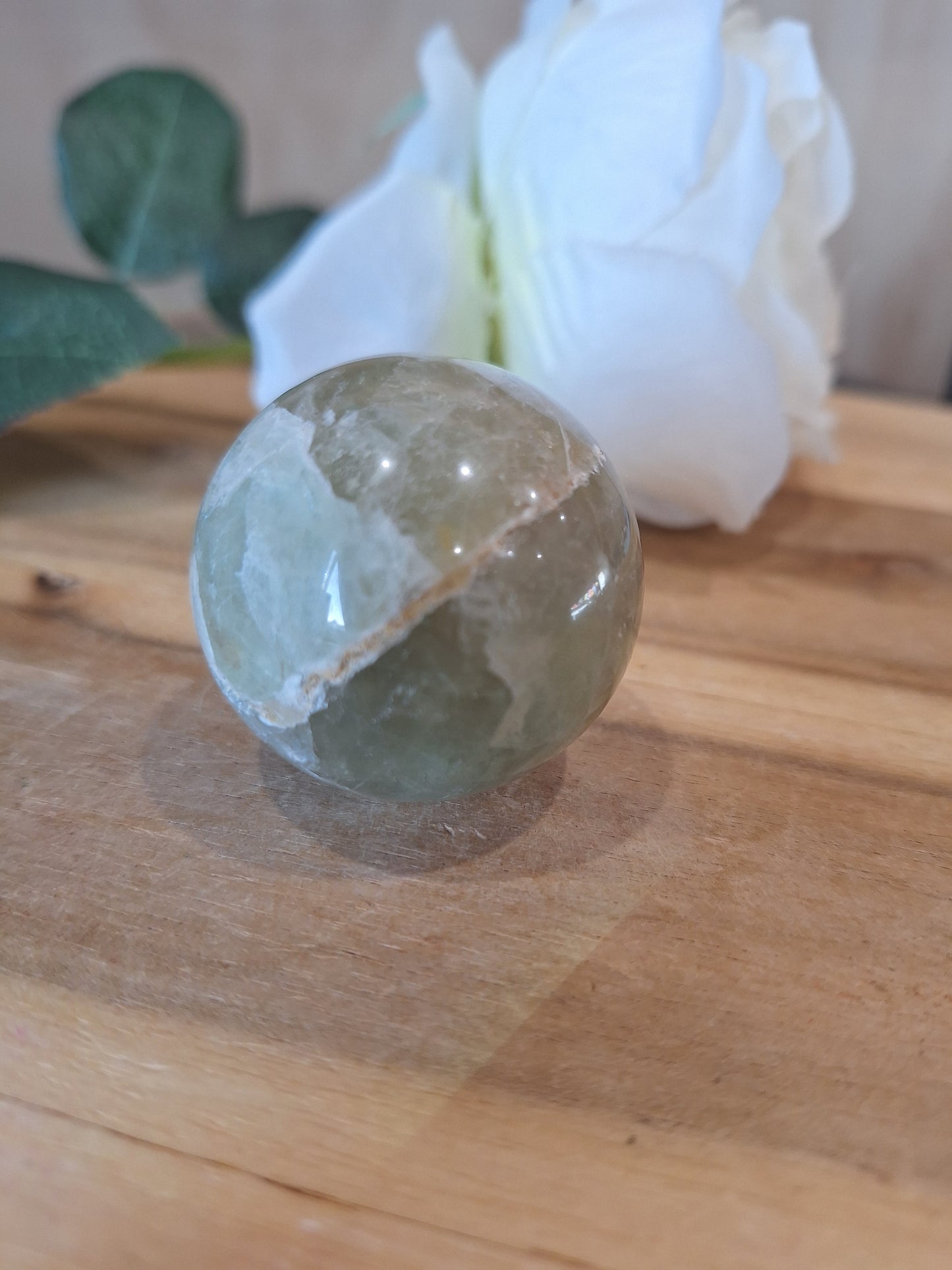 FLUORITE SPHERES WITH NATURAL CHIPS