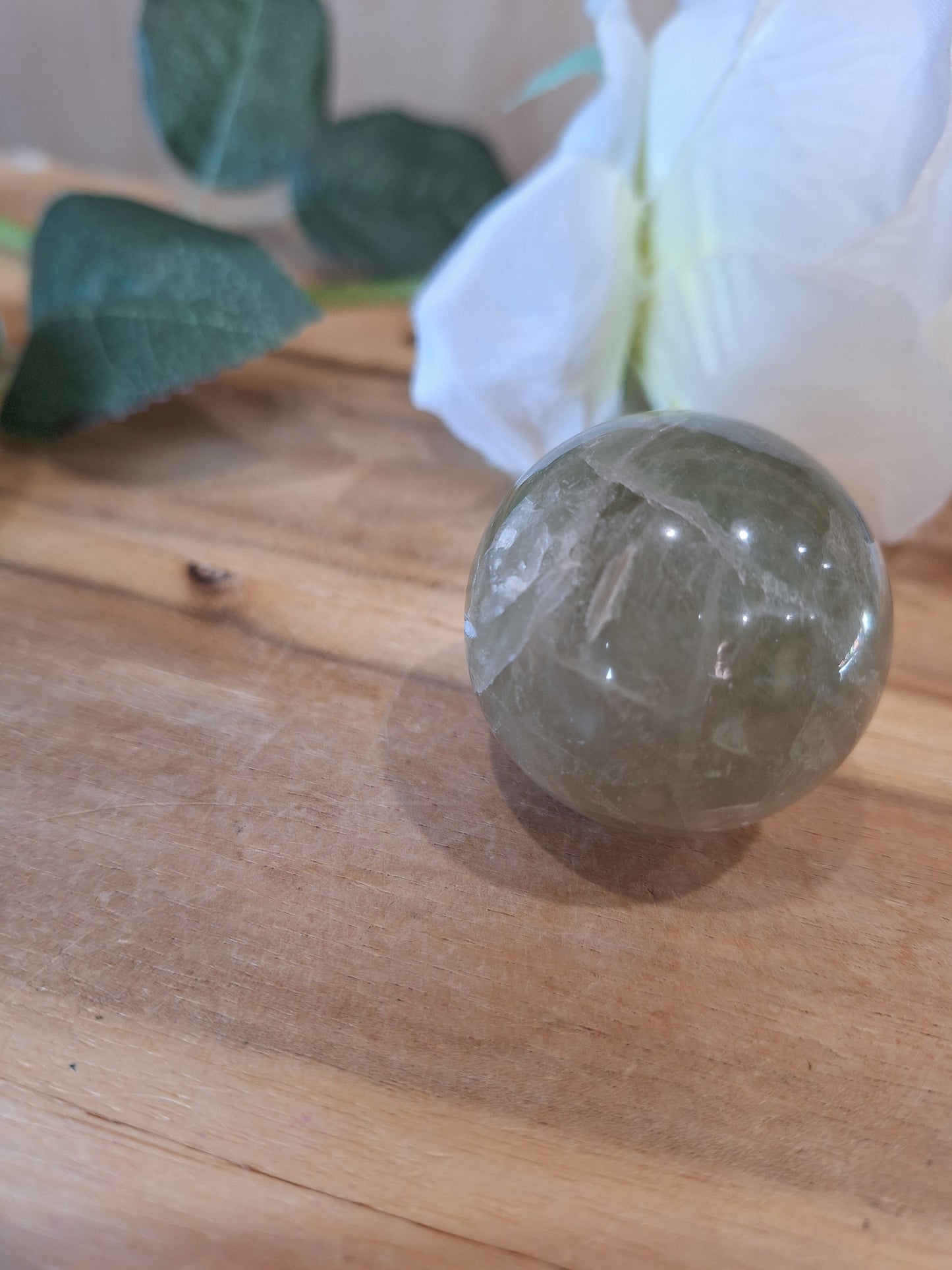 FLUORITE SPHERES WITH NATURAL CHIPS