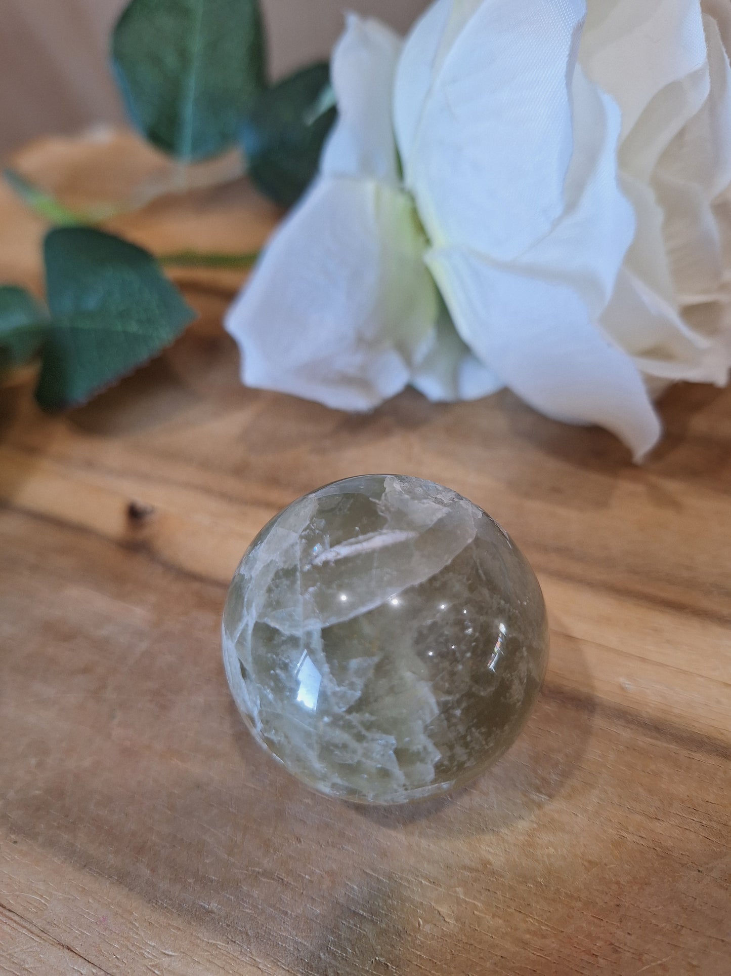 FLUORITE SPHERES WITH NATURAL CHIPS