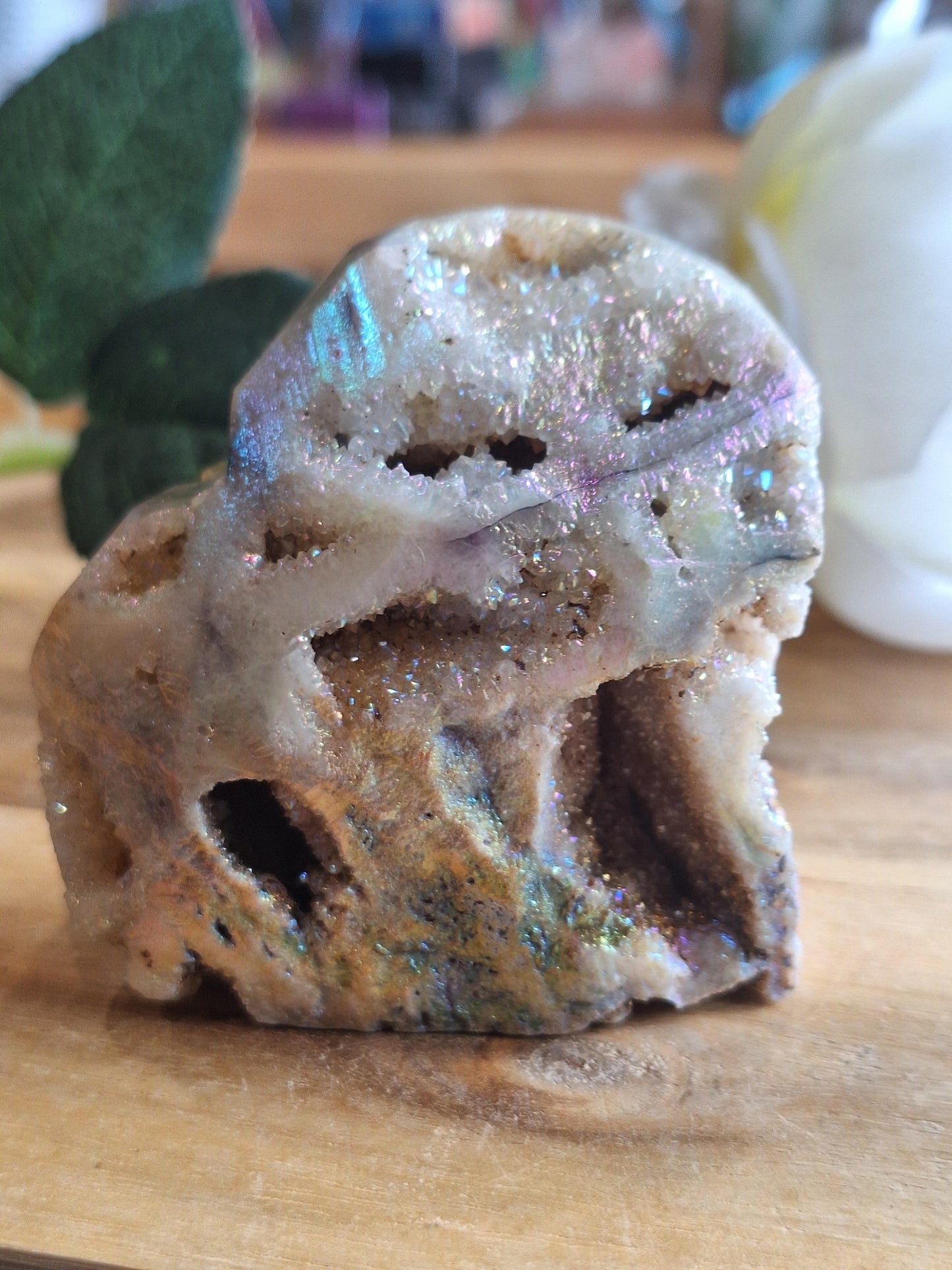 AURA COATED SPHALERITE HEARTS