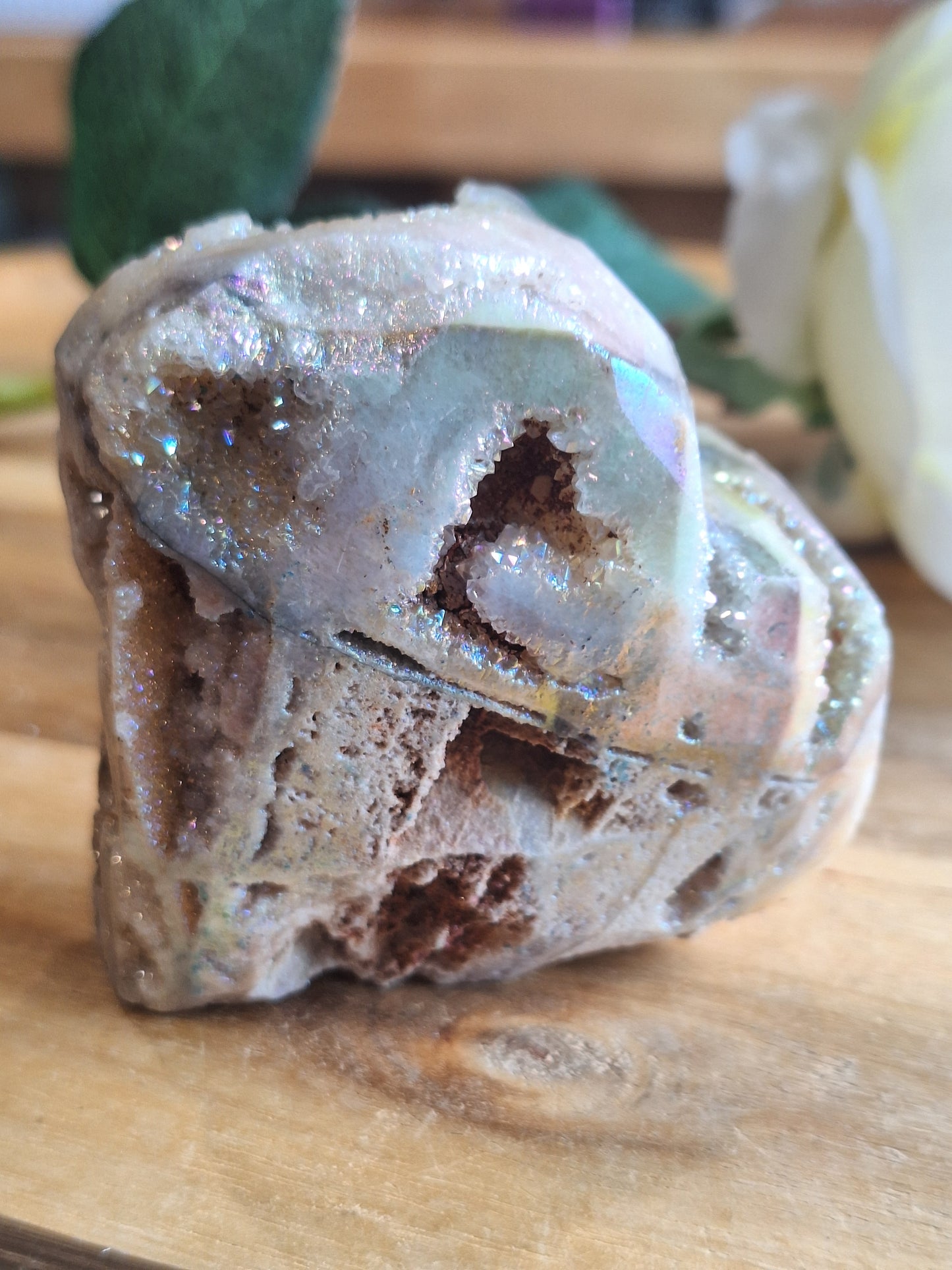 AURA COATED SPHALERITE HEARTS