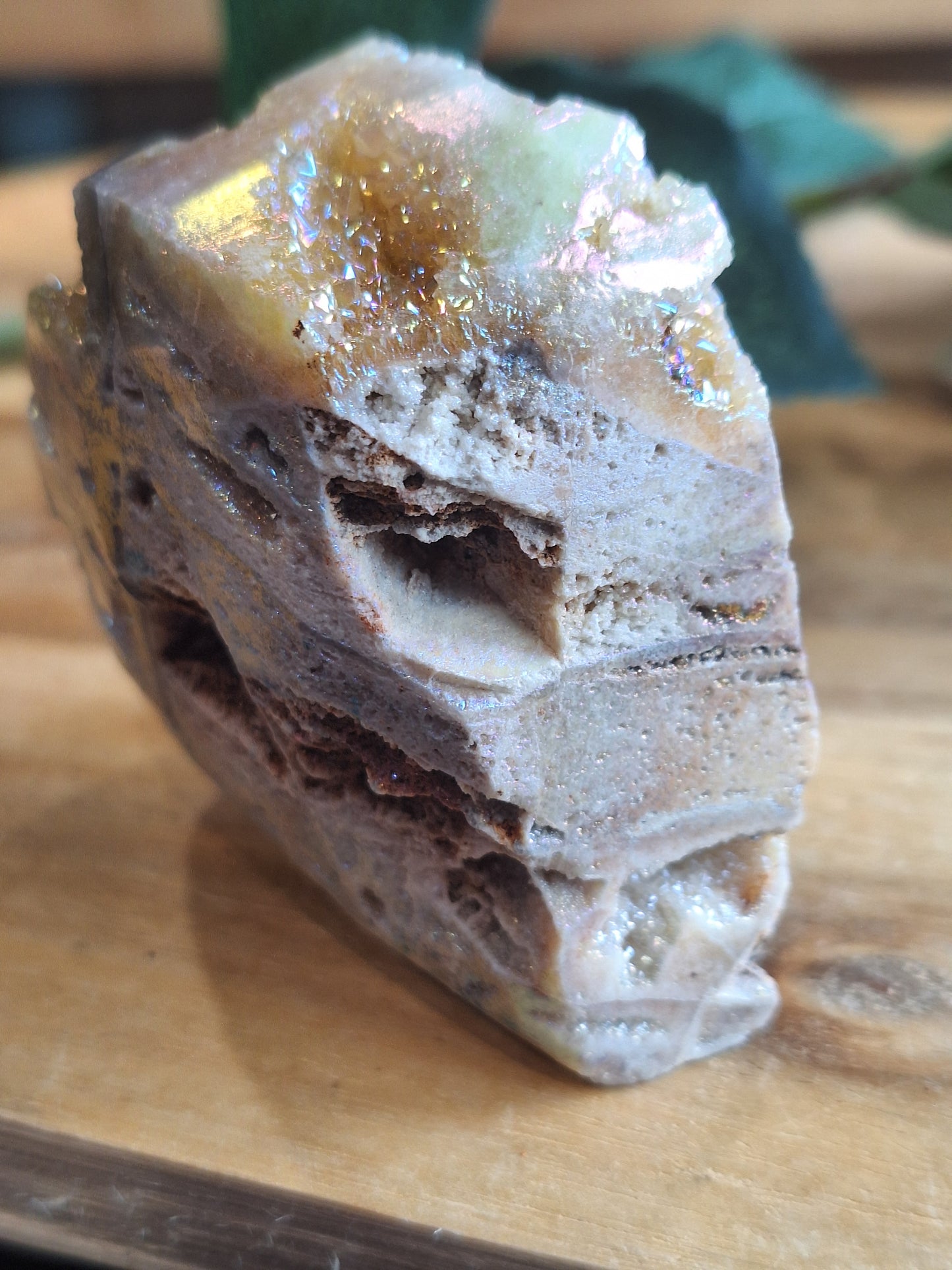 AURA COATED SPHALERITE HEARTS