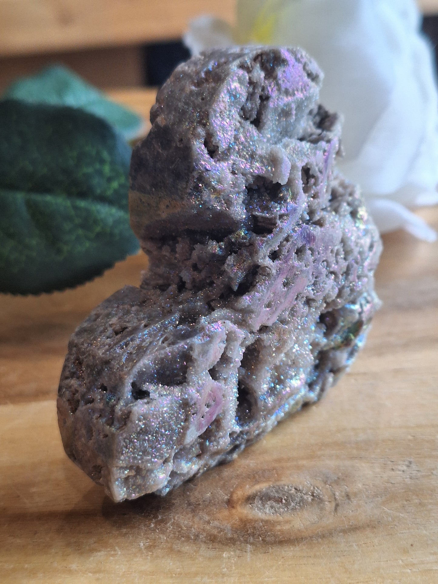 AURA COATED SPHALERITE HEARTS