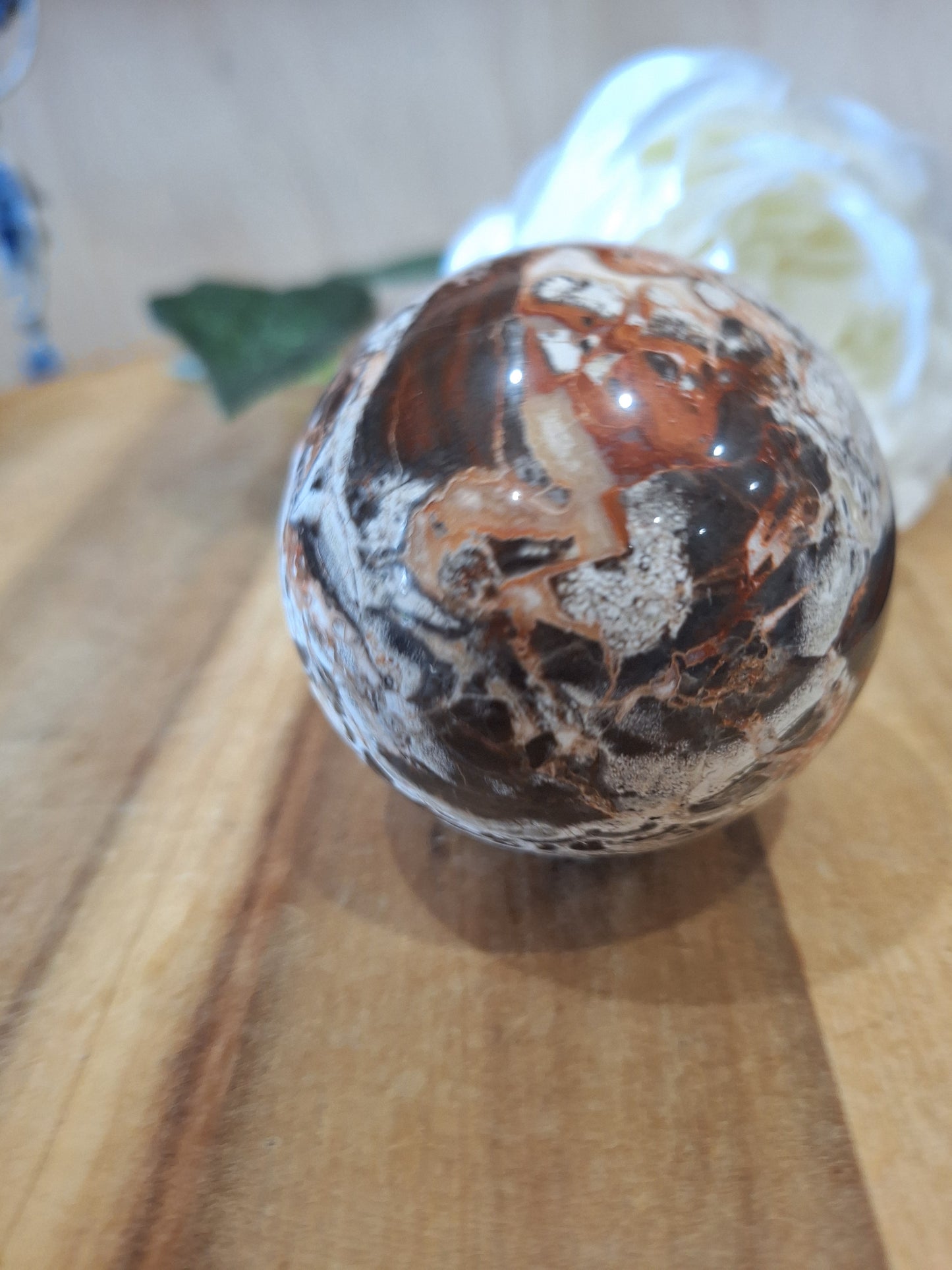 MEXICAN AGATE SPHERE (ALSO KNOWN AS CRAZY LACE)