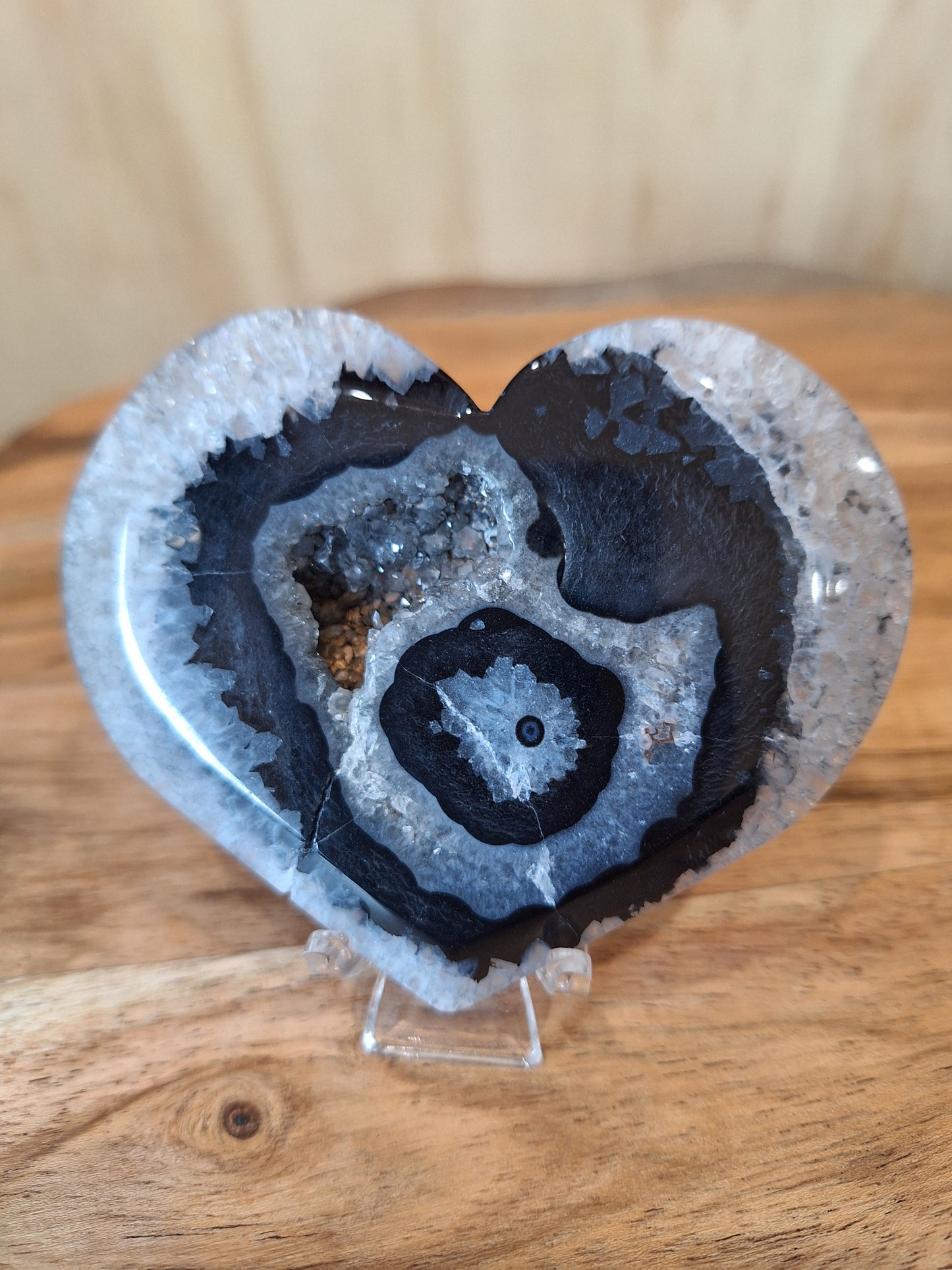 BLACK AGATE HEARTS (WITHOUT STAND)