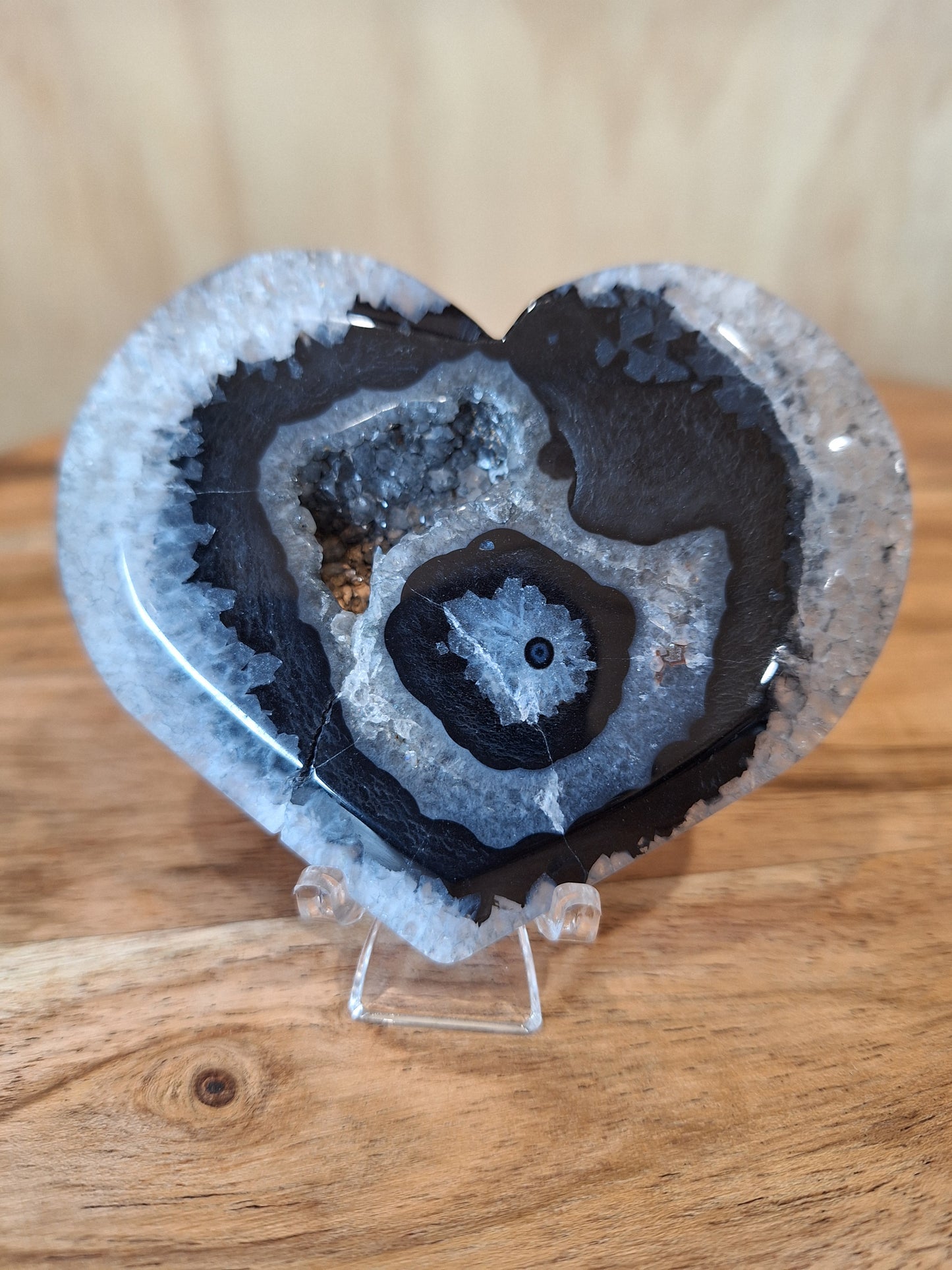BLACK AGATE HEARTS (WITHOUT STAND)