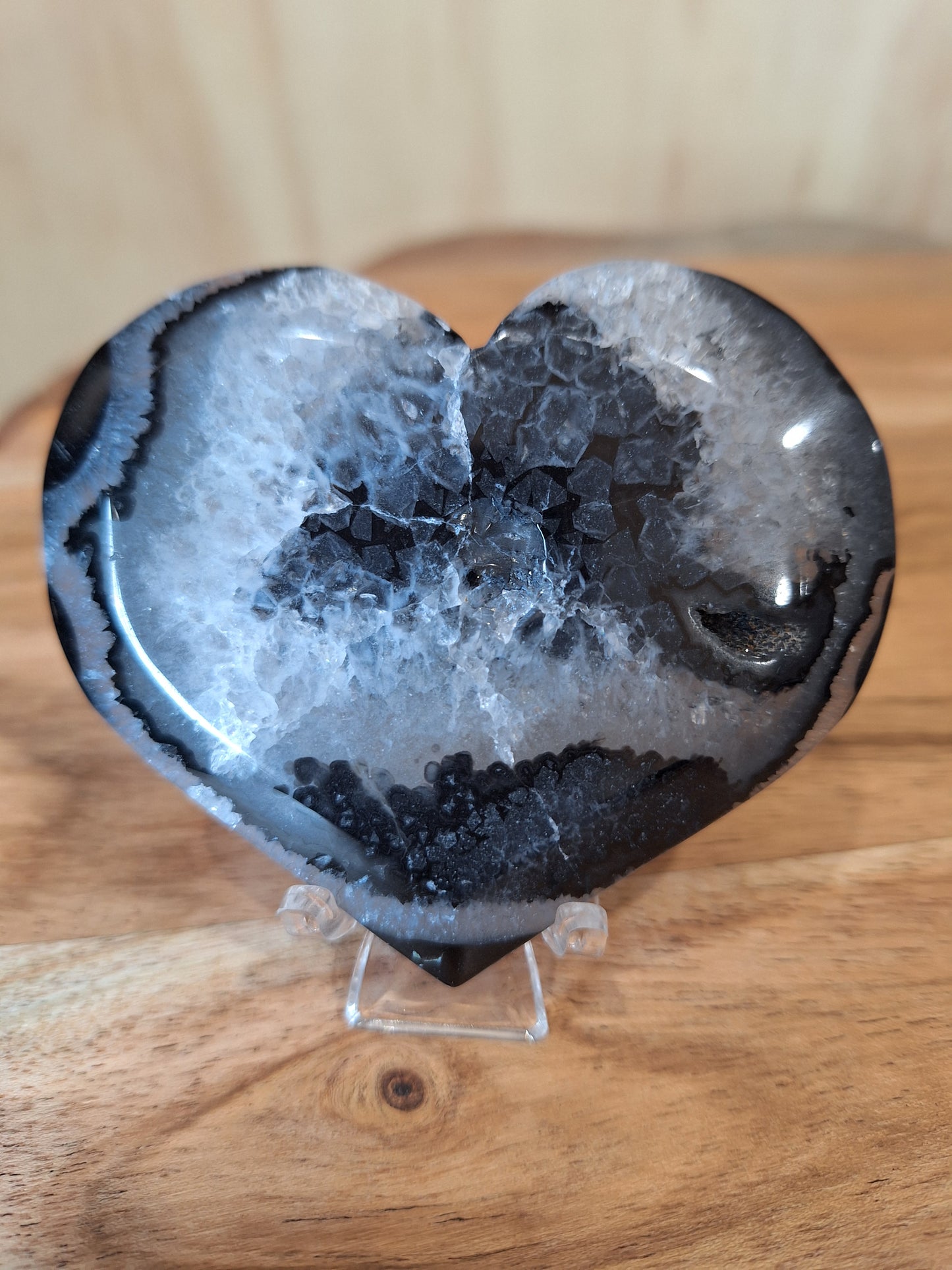 BLACK AGATE HEARTS (WITHOUT STAND)