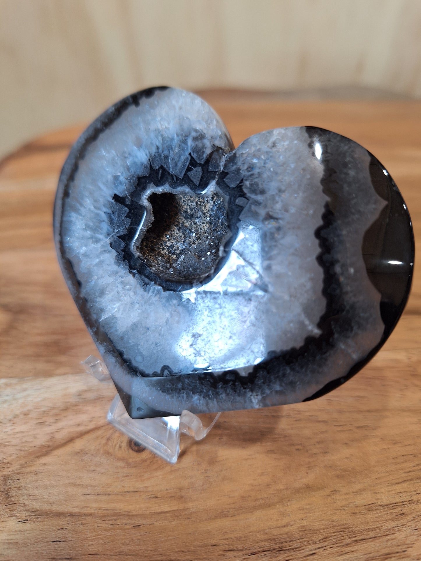 BLACK AGATE HEARTS (WITHOUT STAND)