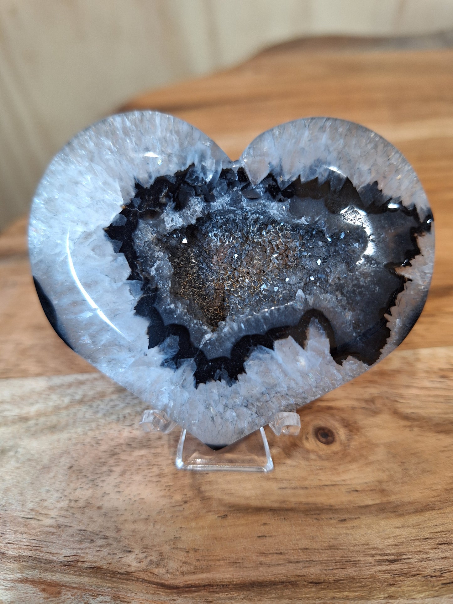 BLACK AGATE HEARTS (WITHOUT STAND)