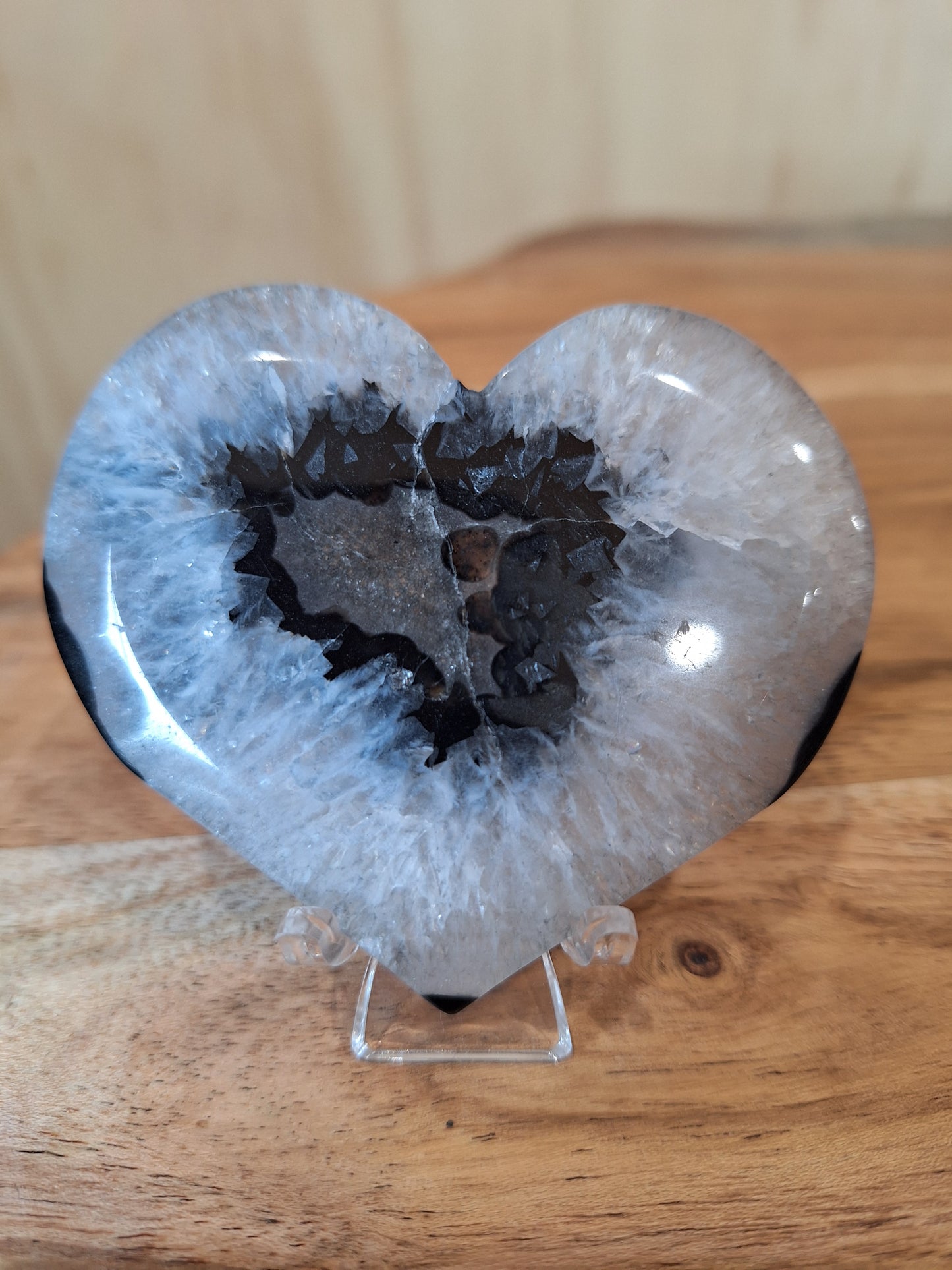 BLACK AGATE HEARTS (WITHOUT STAND)