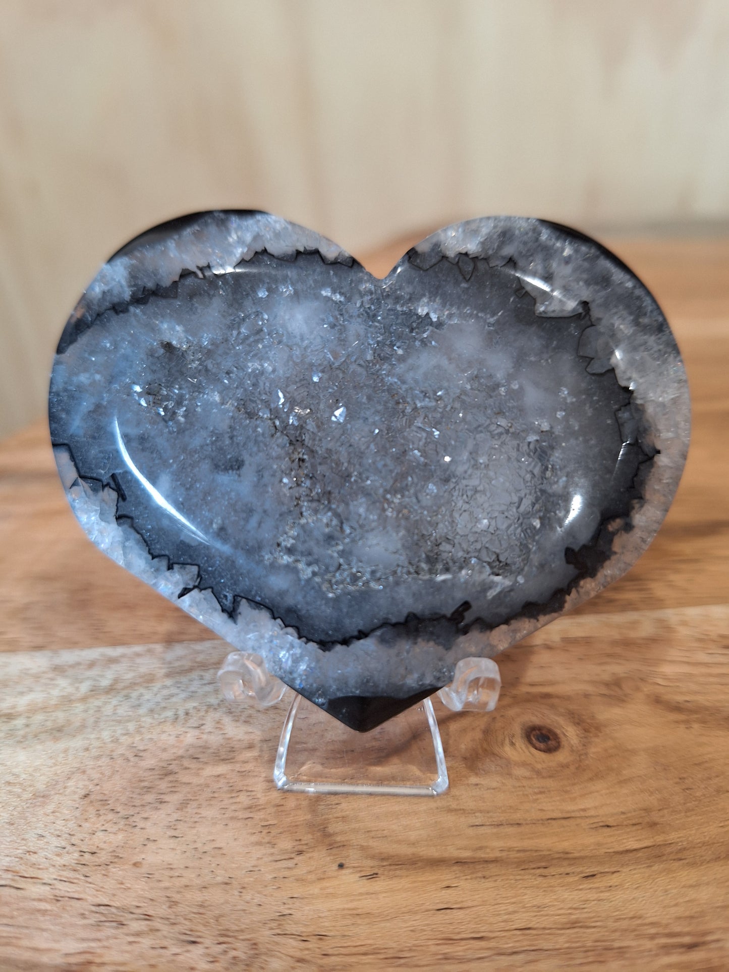 BLACK AGATE HEARTS (WITHOUT STAND)