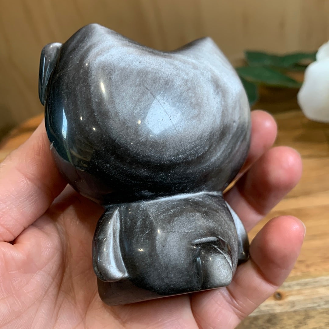 SILVER OBSIDIAN HELLO KITTY (LARGE)