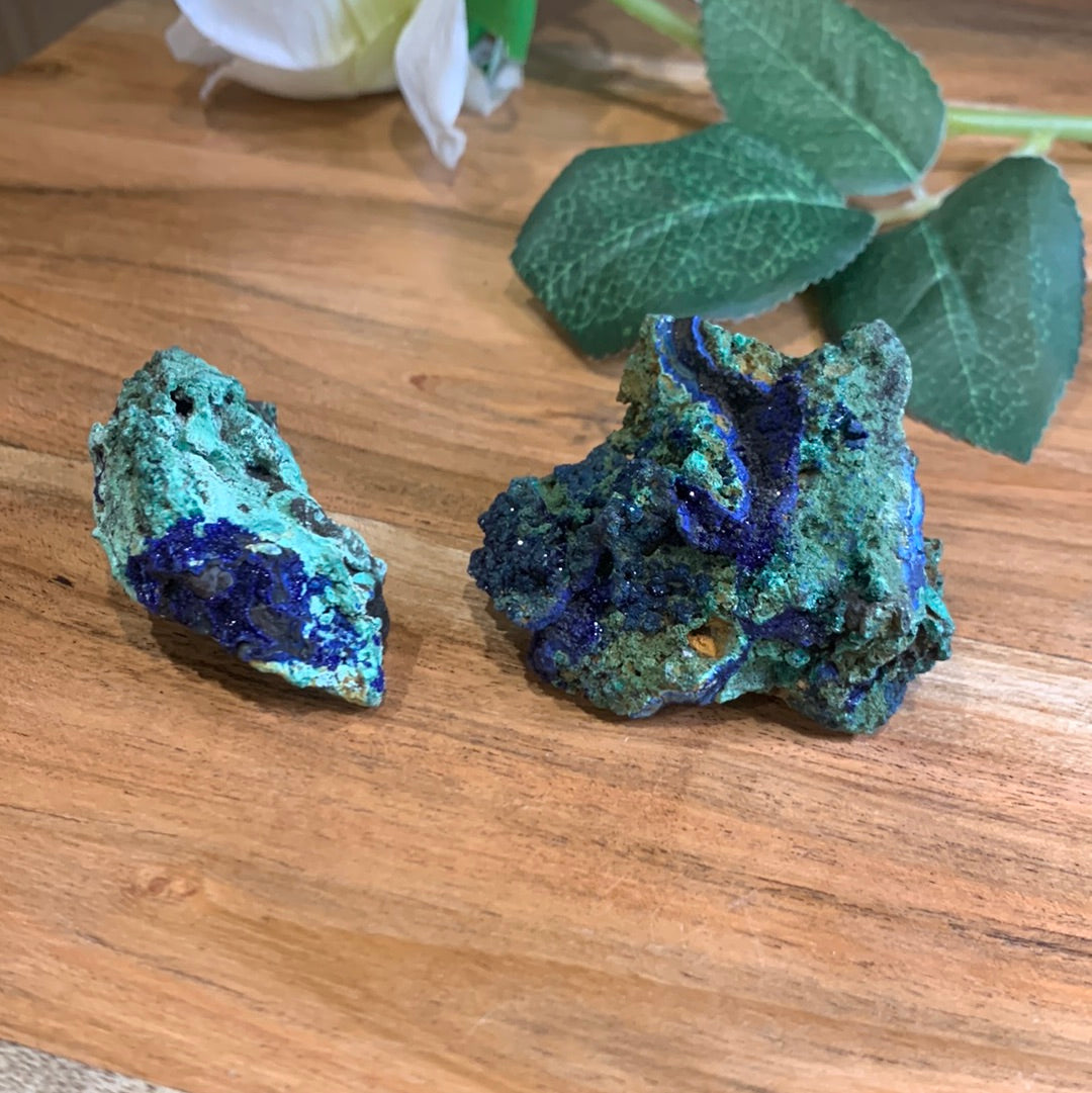 AZURITE AND MALACHITE CLUSTER
