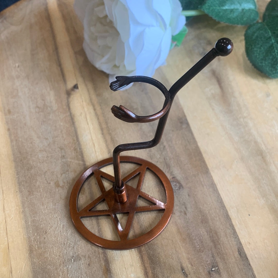 SMOKEY QUARTZ WAND WITH HOLDER