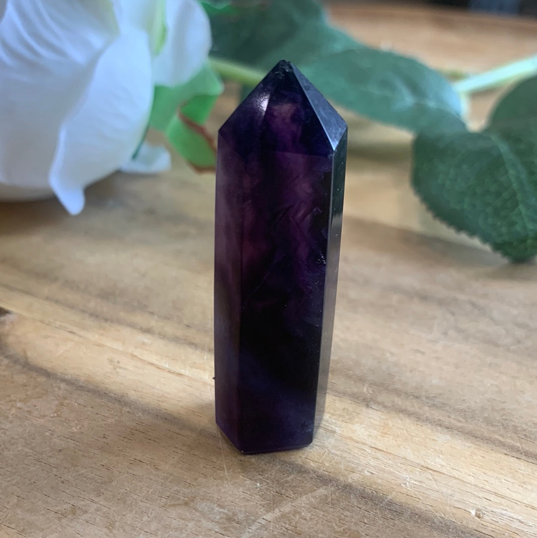 RAINBOW FLUORITE TOWER/POINTS