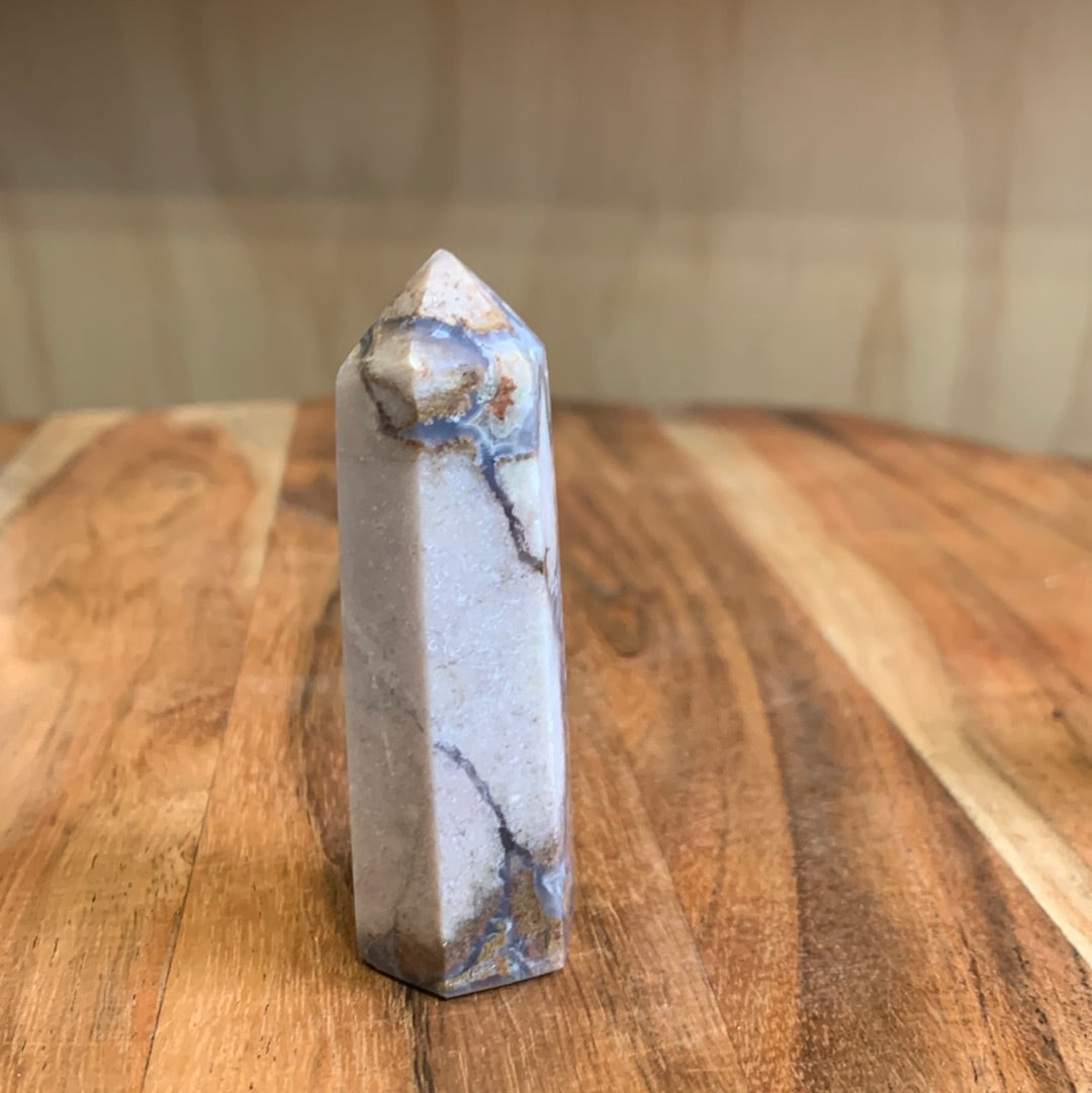 BLUE FLOWER AGATE POINTS