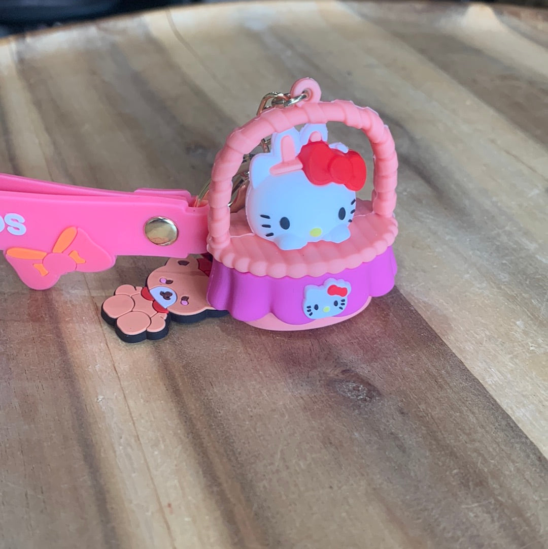 POPULAR CHARACTER KEYRINGS WITH WRISTLET ATTACHED