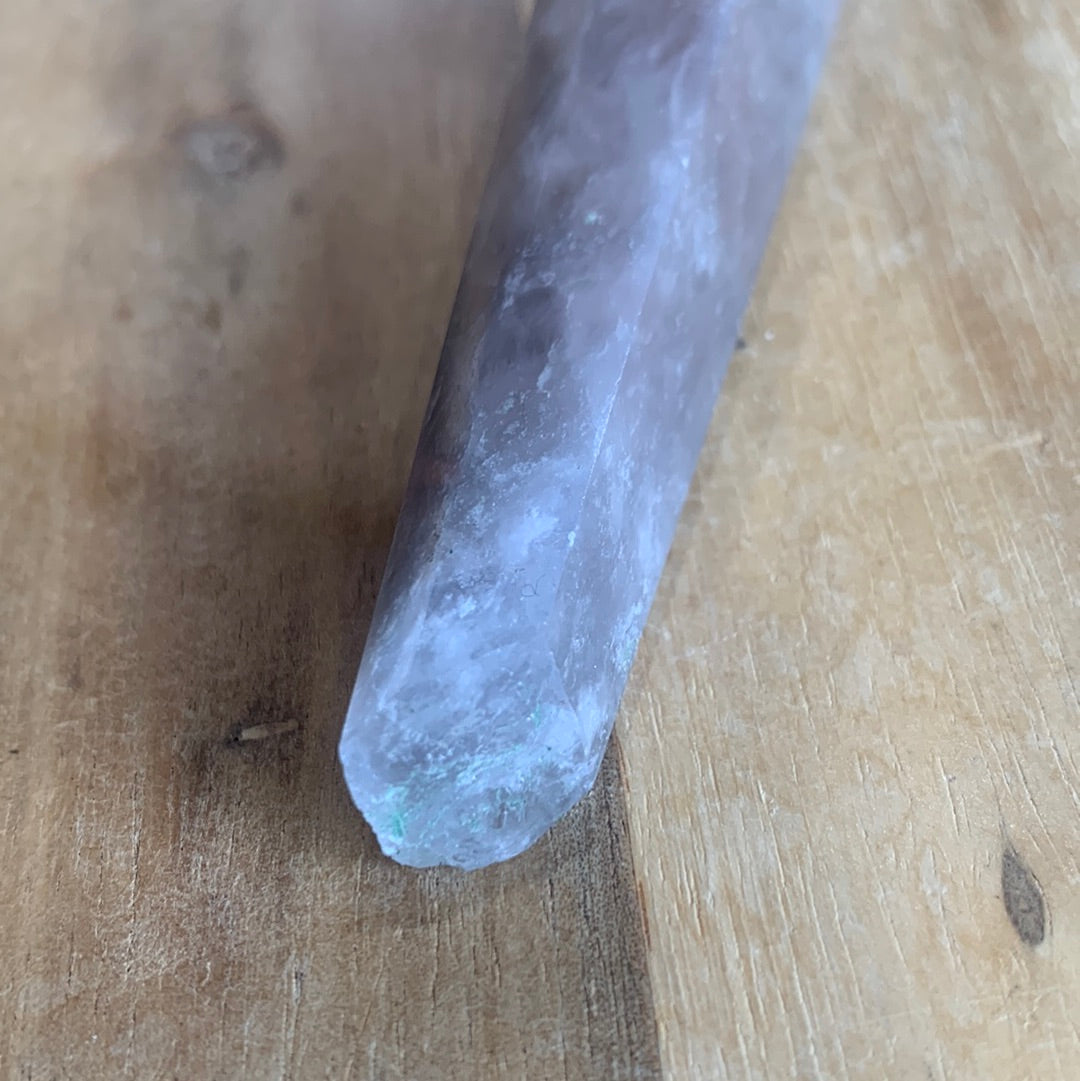 SMOKEY QUARTZ WAND WITH HOLDER