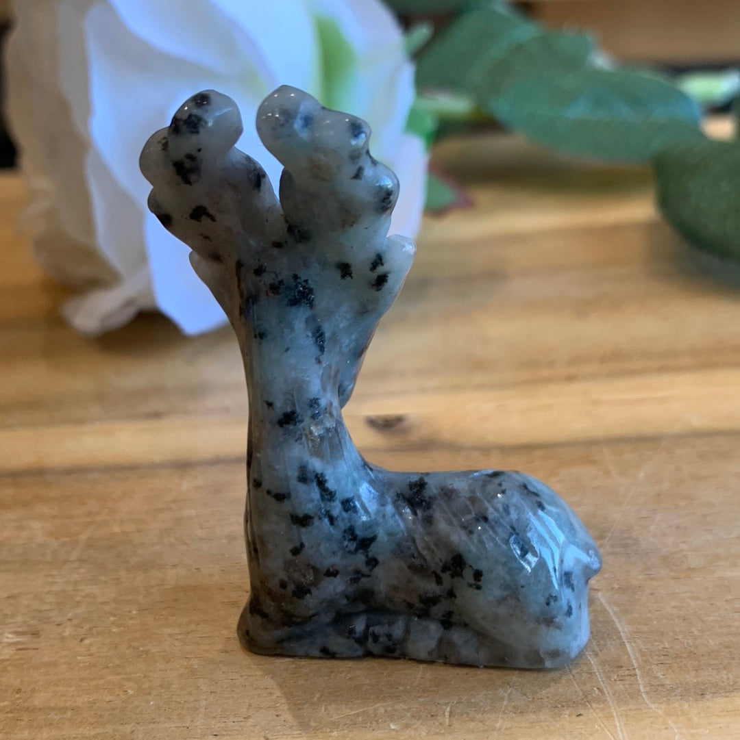 CRYSTAL DEERS, KIWI JASPER (ALSO KNOWN AS KIWI STONE) & LAPIS LAZULI
