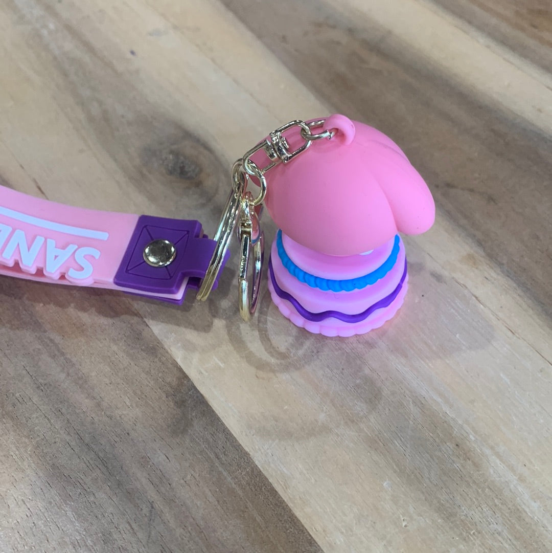 POPULAR CHARACTER KEYRINGS WITH WRISTLET ATTACHED