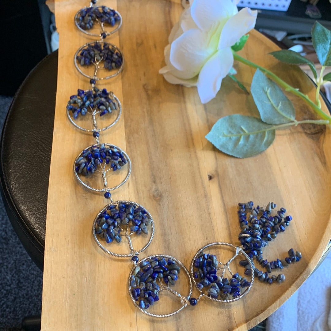 HEART TREE OF LIFE WALL HANGING (SODALITE)