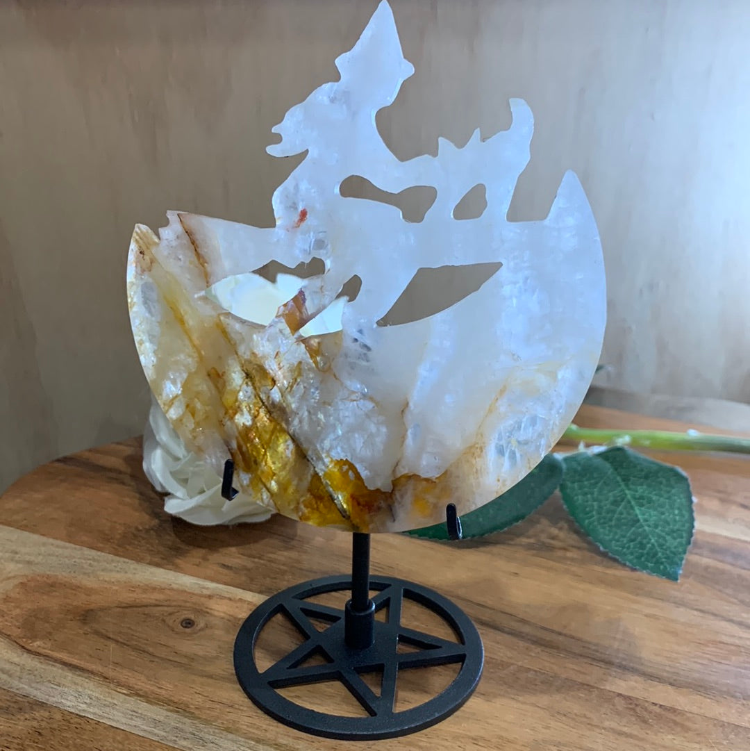 GOLDEN HEALER WITCH IN THE MOON with STAND