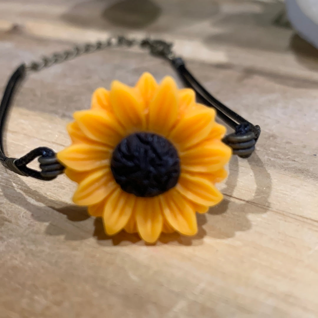 RESIN SUNFLOWER BRACELET