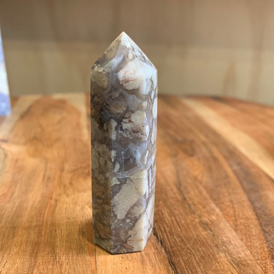 BLUE FLOWER AGATE POINTS