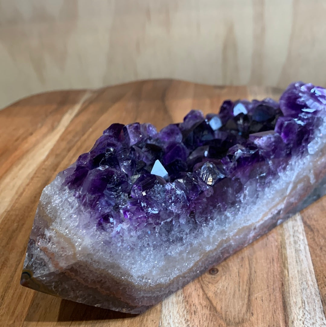 UNIQUE DARK PURPLE AMETHYST TOWER SPECIMEN