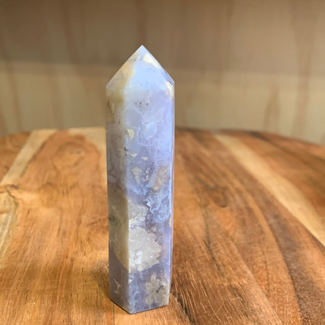 BLUE FLOWER AGATE POINTS
