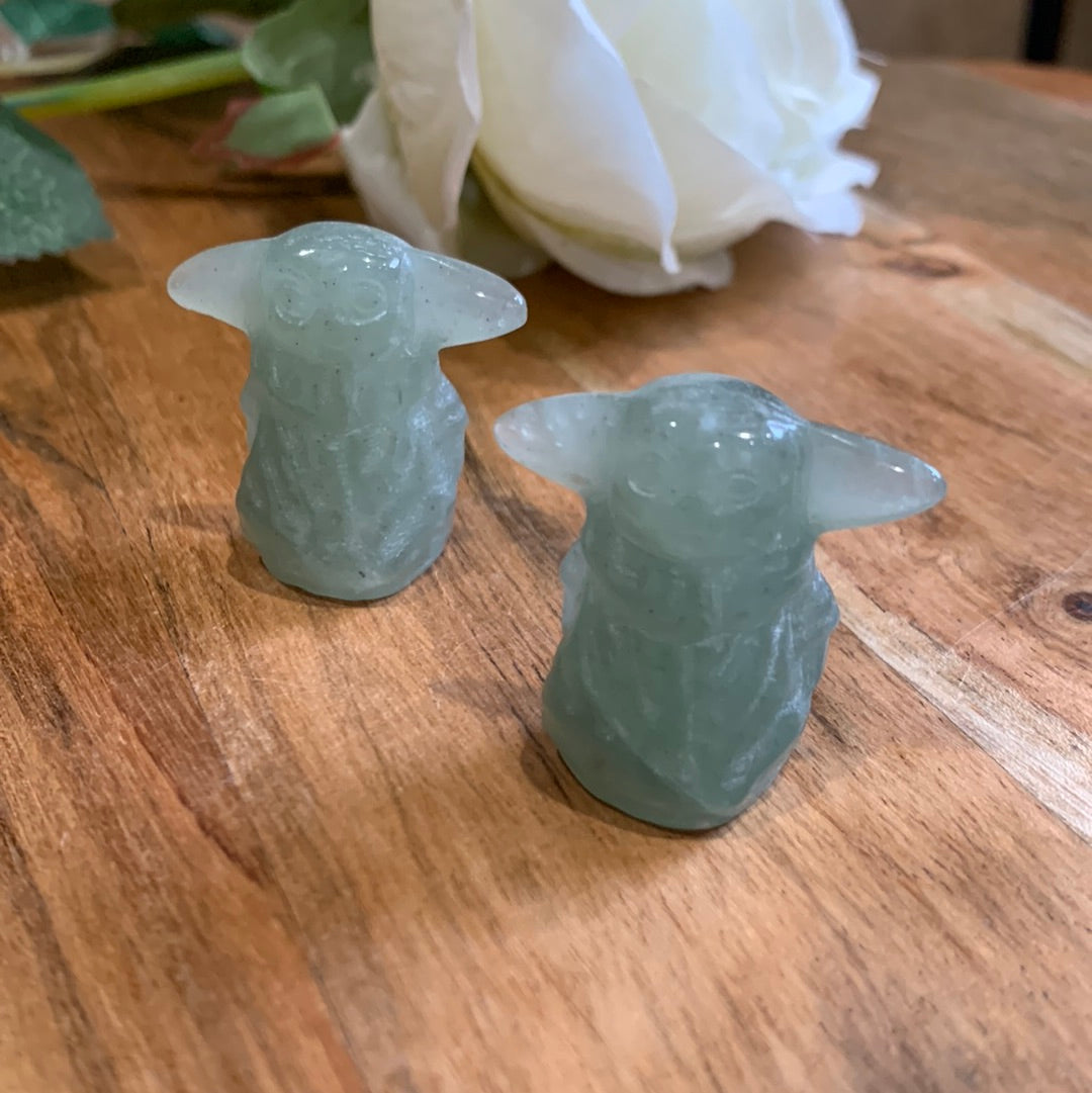 GREEN AVENTURINE BABY YODA (IN THE TRANSPORTATION EGG)