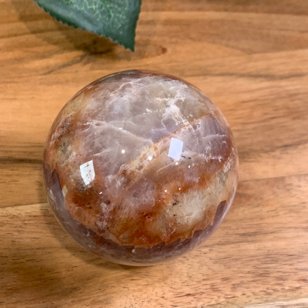 AMETHYST WITH MEXICAN AGATE SPHERE