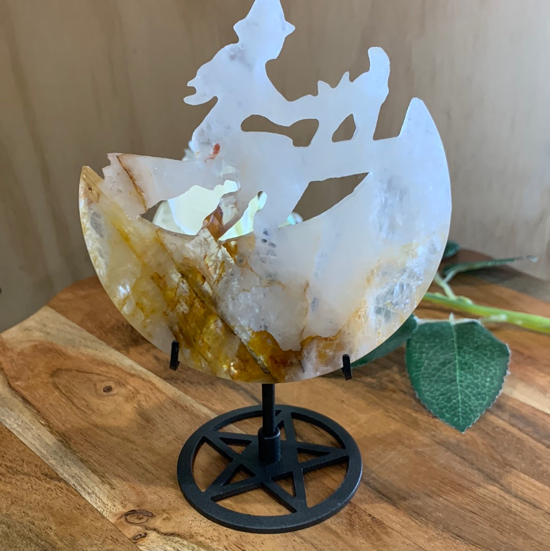 GOLDEN HEALER WITCH IN THE MOON with STAND