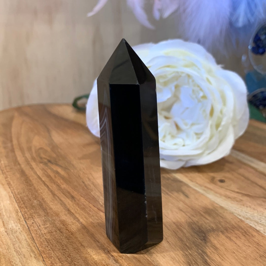 BLACK AGATE POINTS
