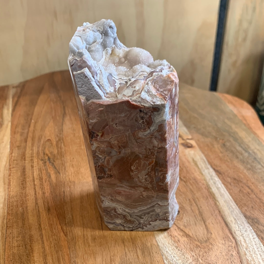 MEXICAN RED AGATE HALF TOWER