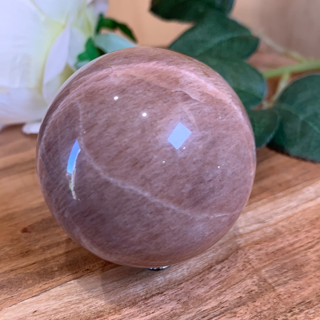PEACH MOONSTONE SPHERES
