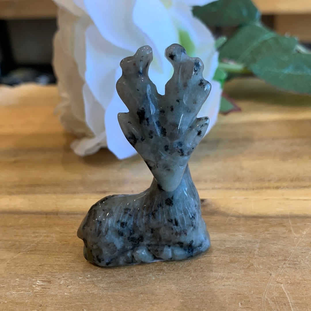 CRYSTAL DEERS, KIWI JASPER (ALSO KNOWN AS KIWI STONE) & LAPIS LAZULI