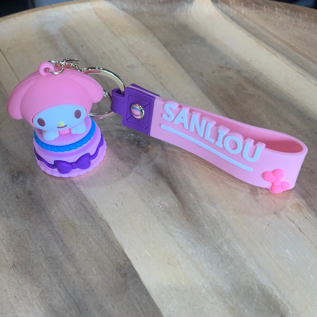 POPULAR CHARACTER KEYRINGS WITH WRISTLET ATTACHED
