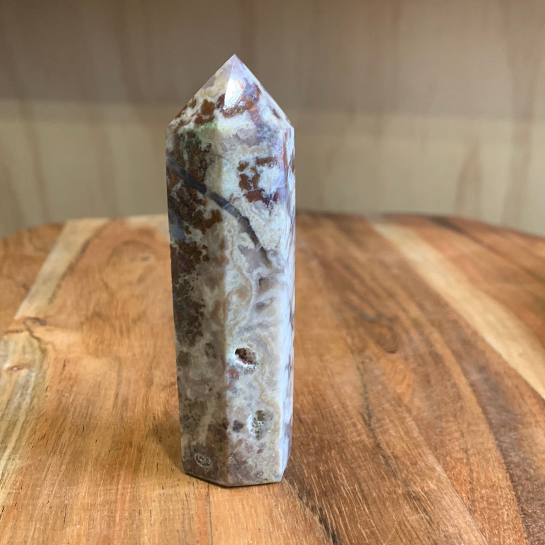 BLUE FLOWER AGATE POINTS