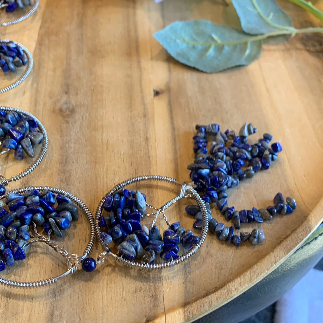 HEART TREE OF LIFE WALL HANGING (SODALITE)
