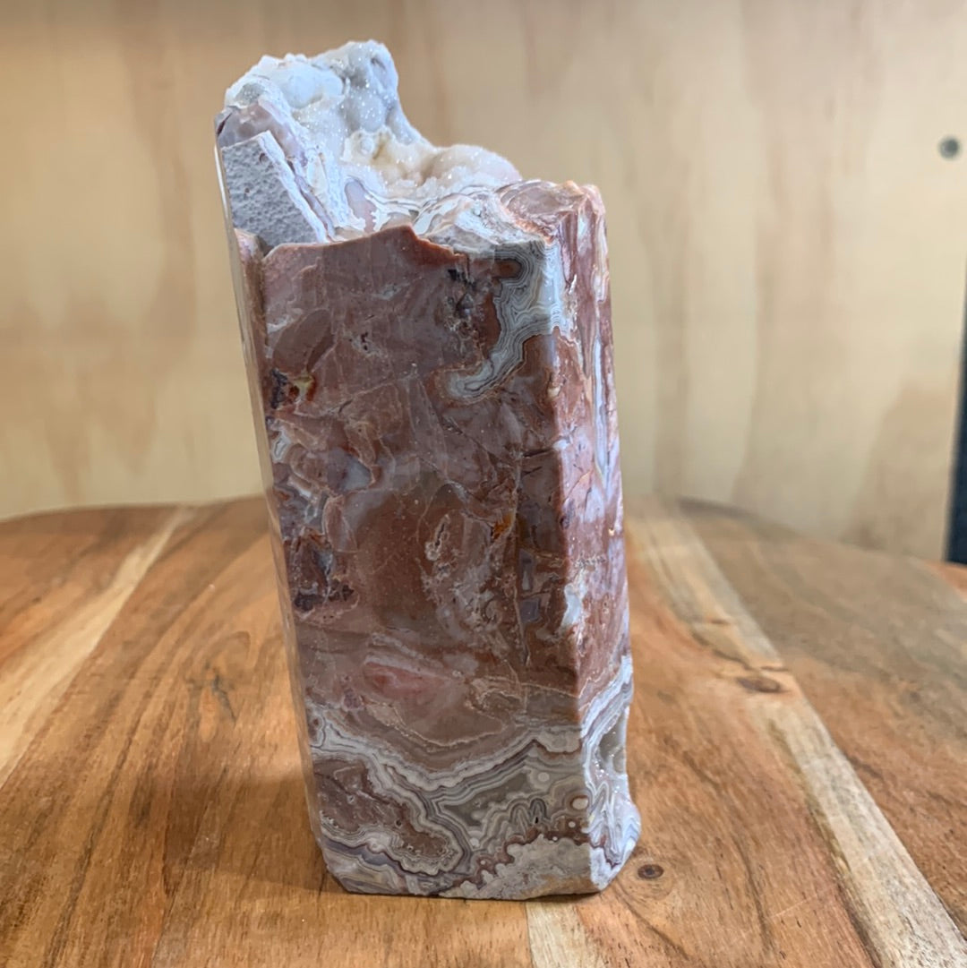MEXICAN RED AGATE HALF TOWER
